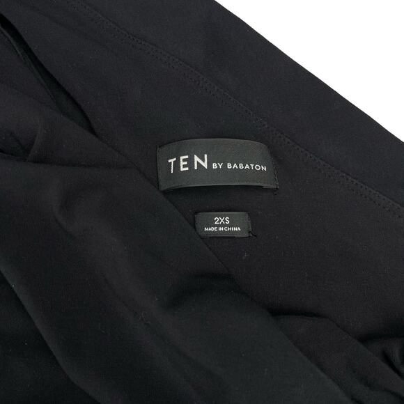 TEN BABATON Aritzia Veritgo Midi Body Hugging One Shoulder Dress Sz 2XS Black - Picture 6 of 9